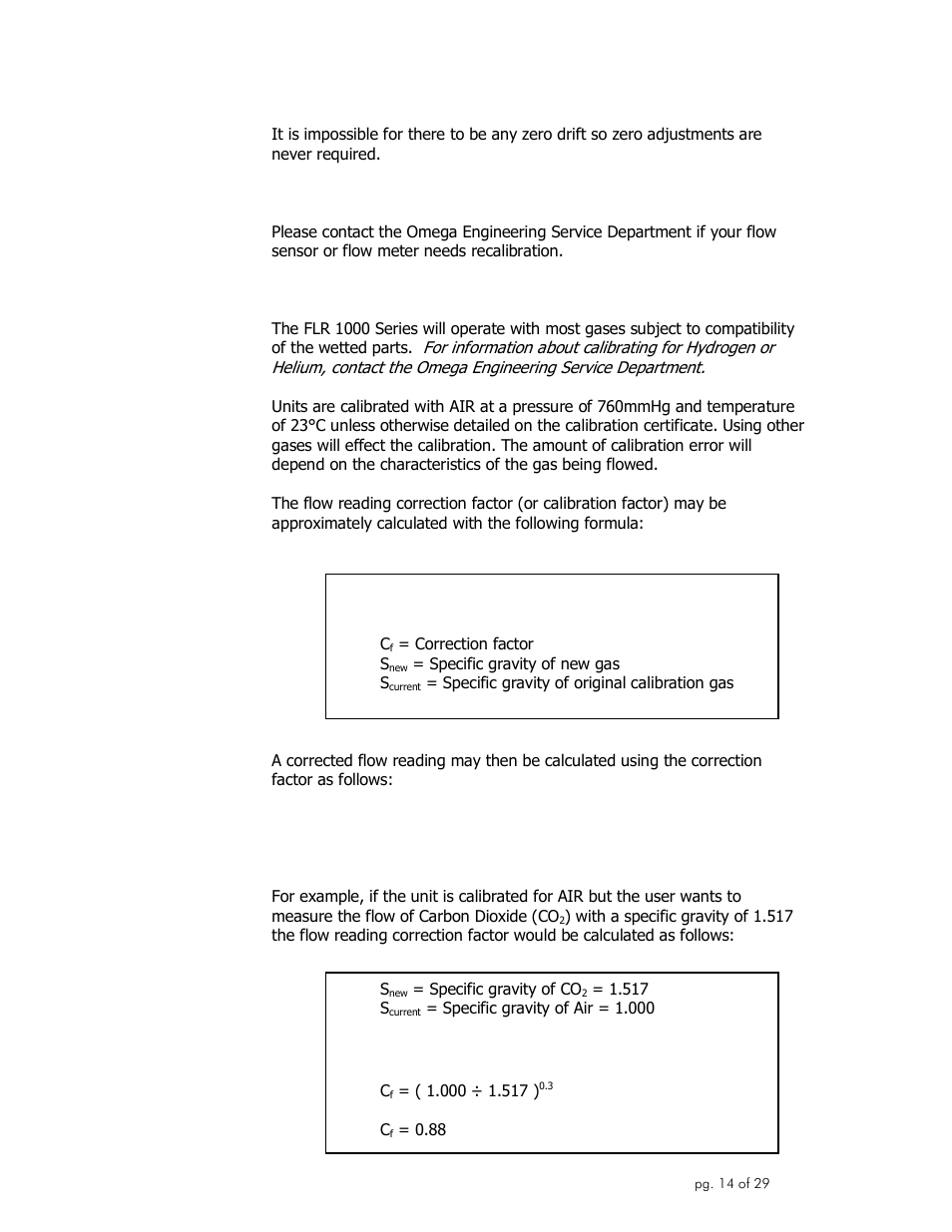 Omega Engineering FLR1000 User Manual | Page 14 / 29