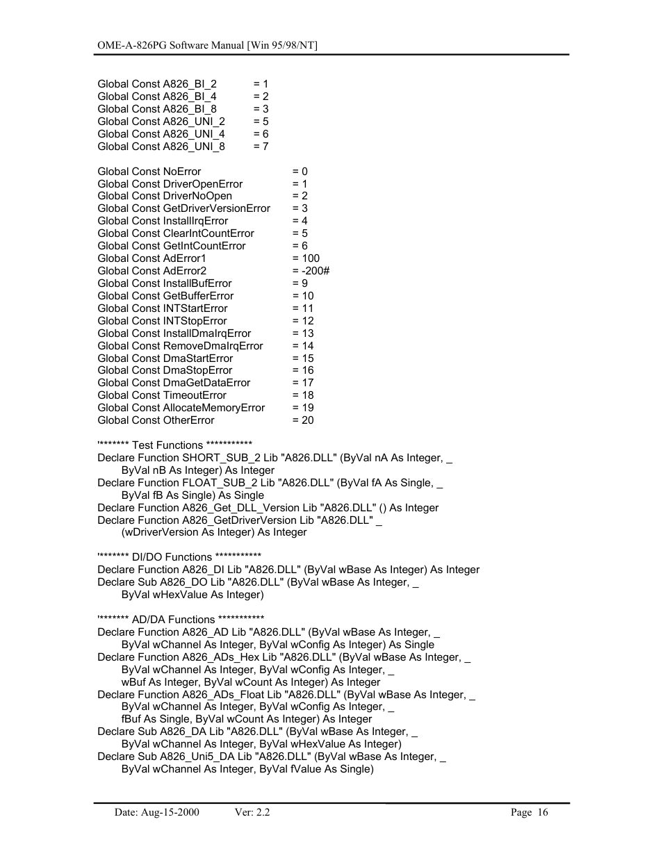 Omega Engineering OME-A826PG User Manual | Page 18 / 60