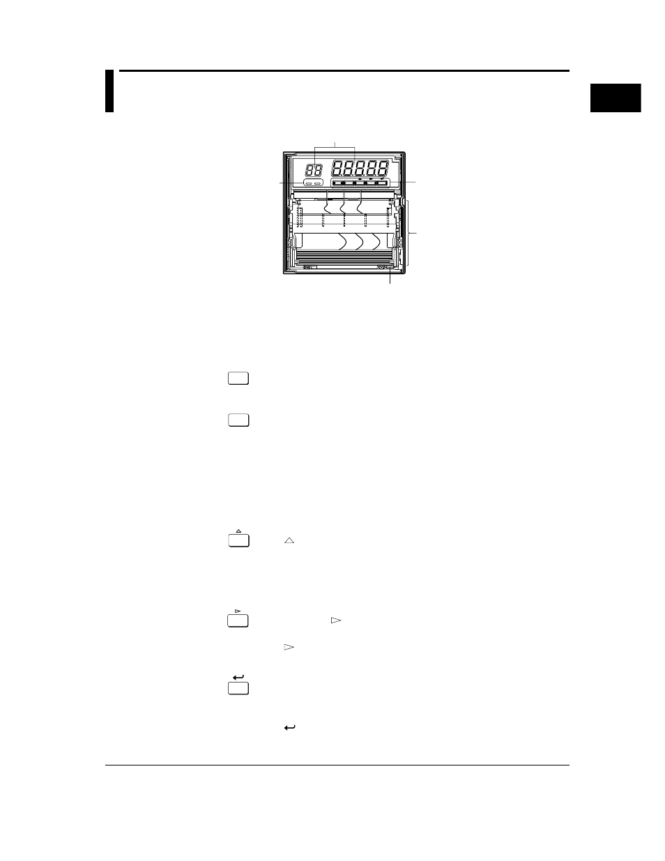 1 front/rear panels: functions and display, Front panel | Omega Engineering RD260A User Manual | Page 8 / 25