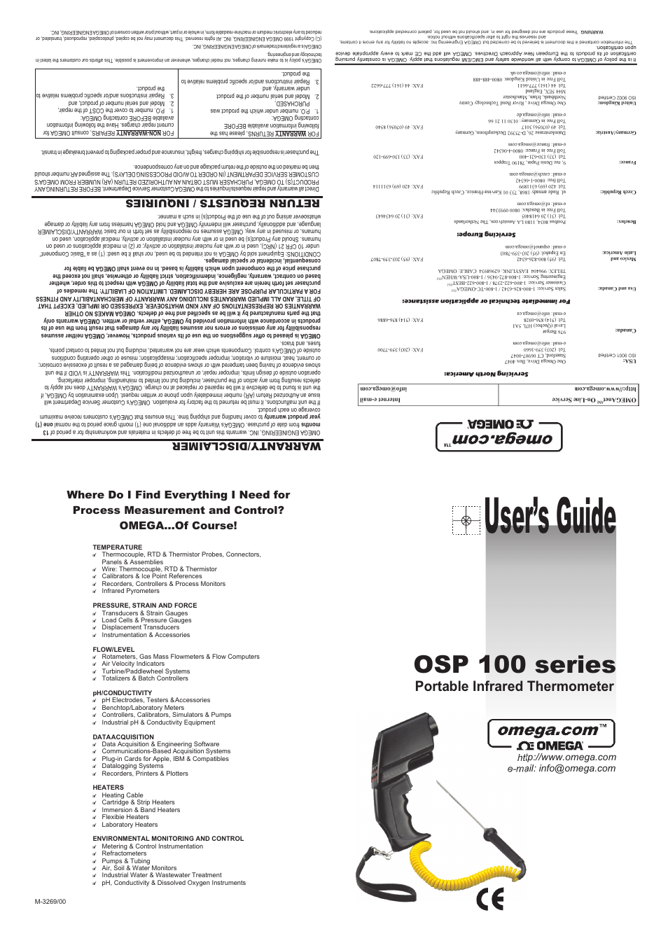 Omega Engineering OSP100 Series User Manual | 2 pages