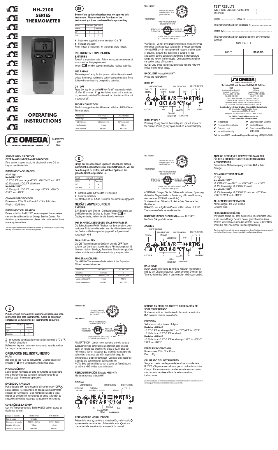 Omega Vehicle Security HH2100 Series User Manual | 2 pages