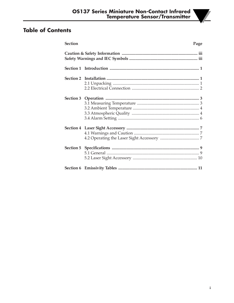 Omega OS137 User Manual | Page 3 / 20