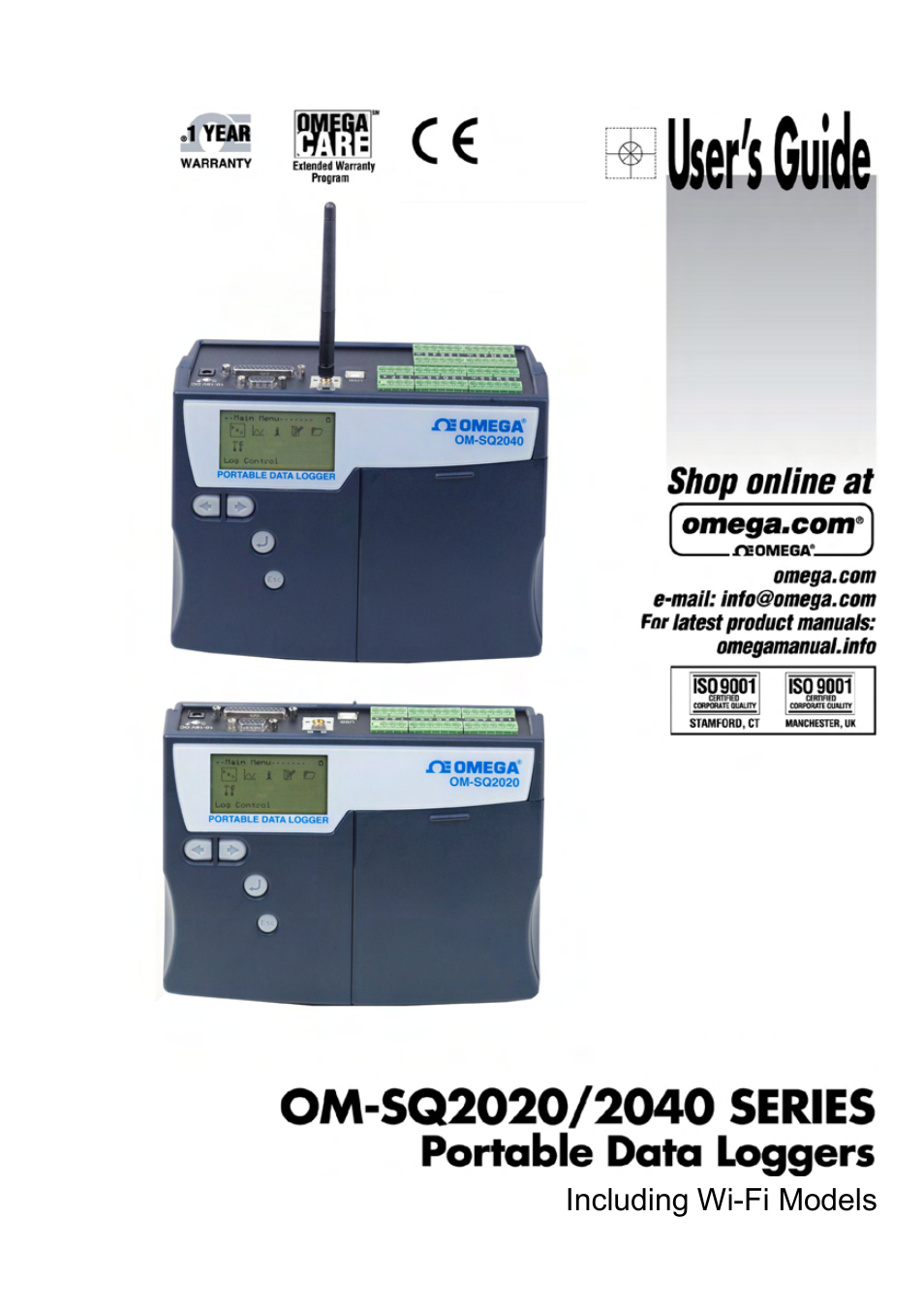 Omega Engineering OM-SQ2040 Series User Manual | 28 pages