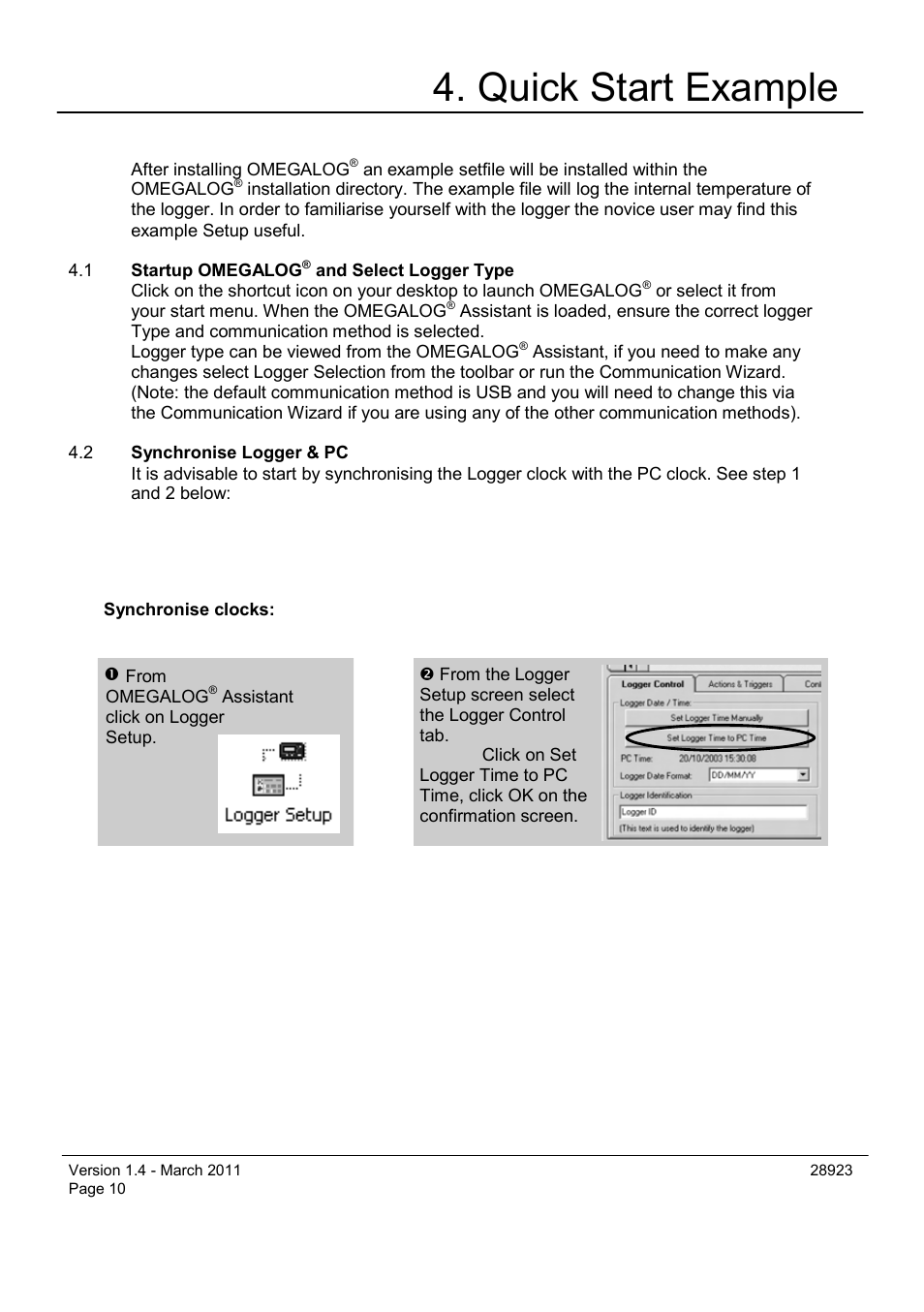 Quick start example | Omega Engineering OM-SQ2040 Series User Manual | Page 10 / 28