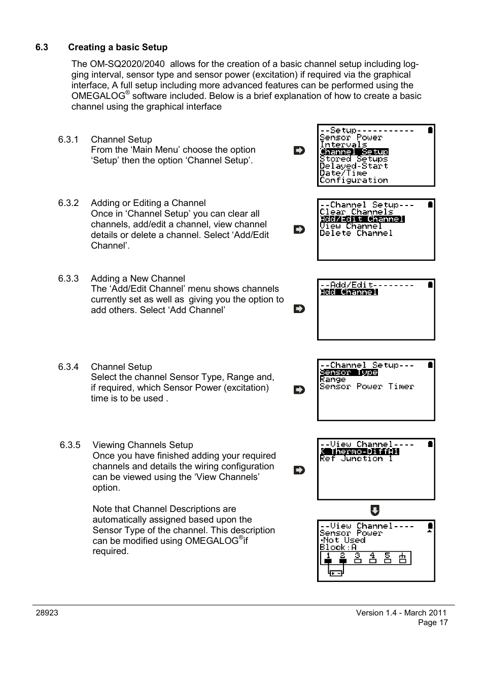 Omega Engineering OM-SQ2040 Series User Manual | Page 17 / 28