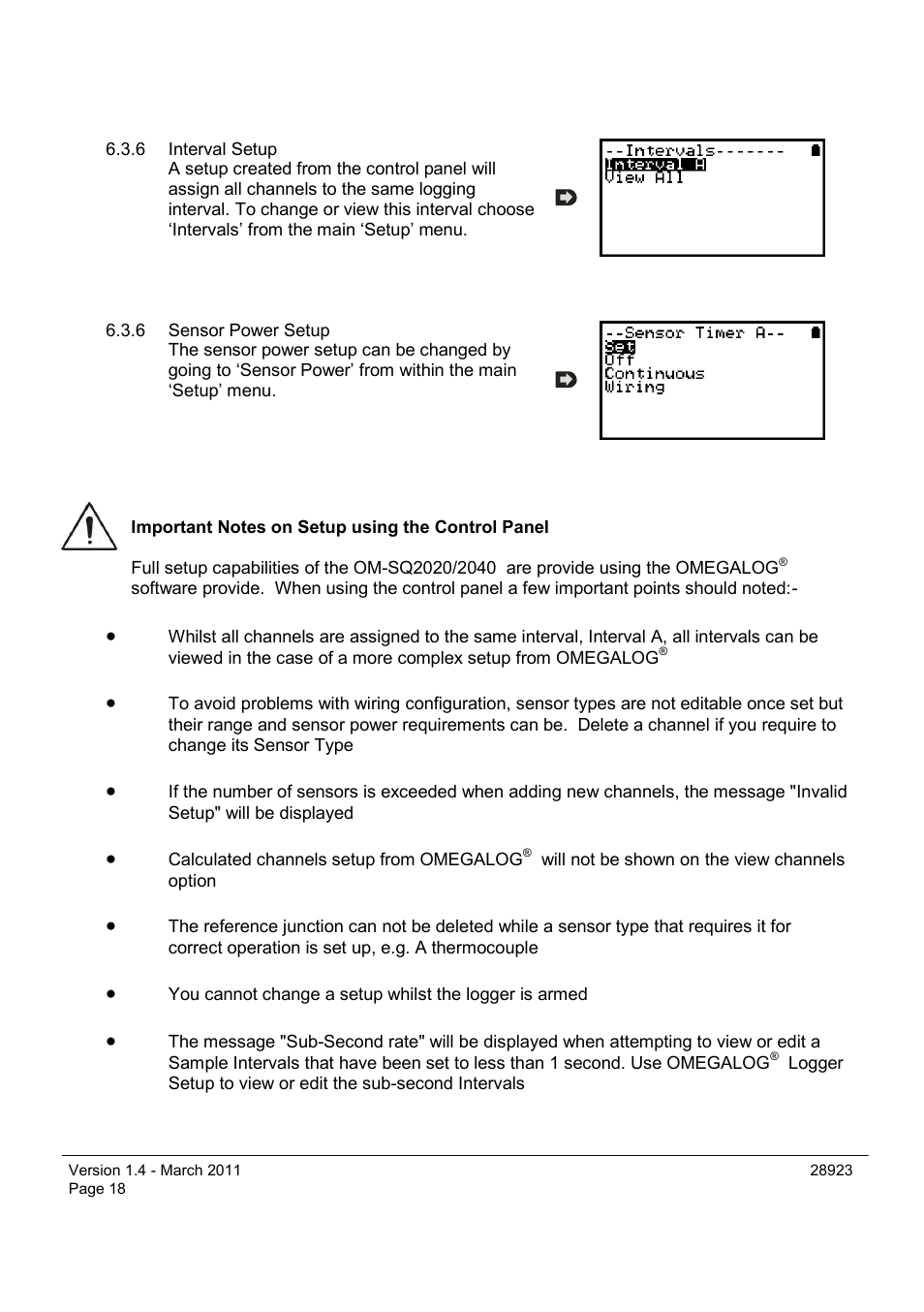 Omega Engineering OM-SQ2040 Series User Manual | Page 18 / 28