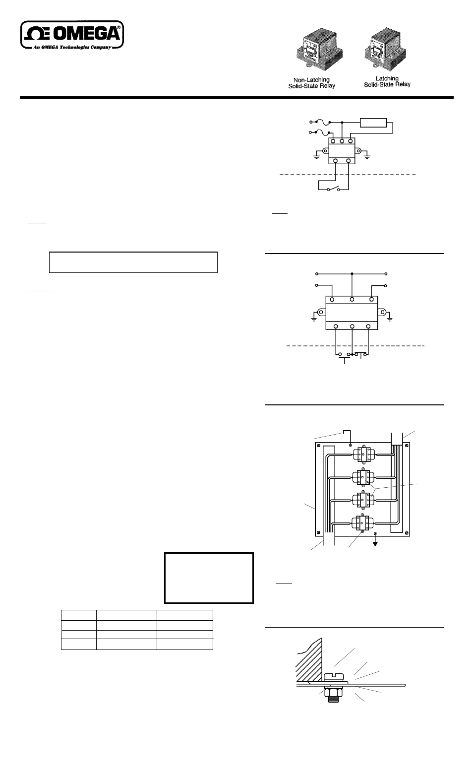 Omega Engineering SOLID STATE RELAYS SBG22445 User Manual | 2 pages