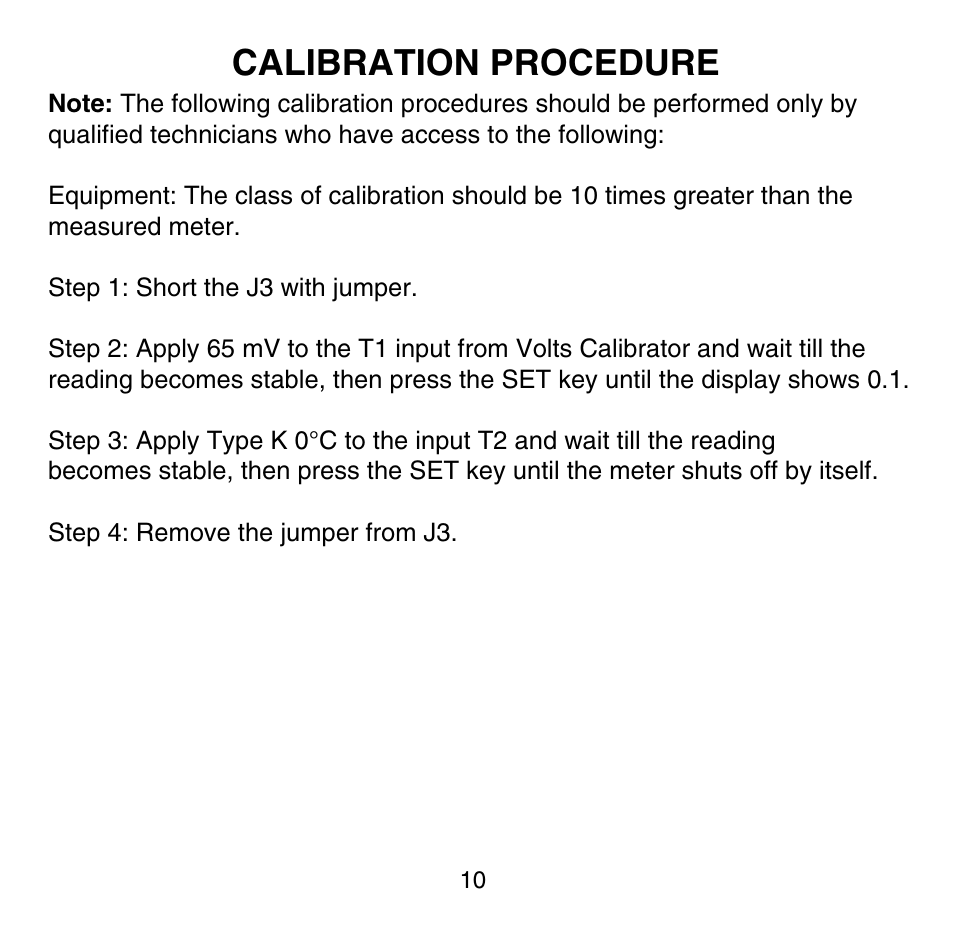 Calibration procedure | Omega Vehicle Security HH502 User Manual | Page 12 / 16
