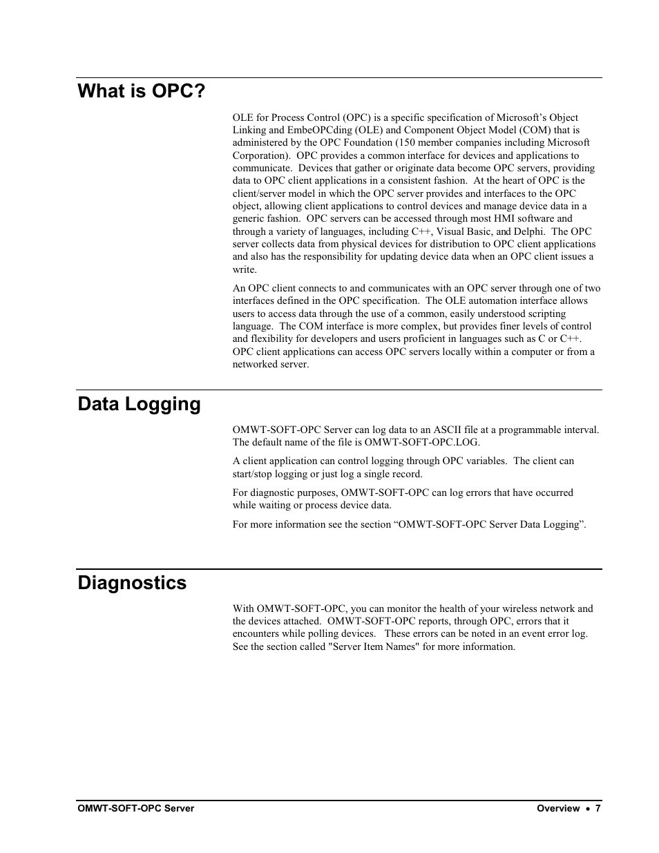 Receivers, Device list, Alarmtemp: alarmtempn | Analoginput: ain, What is opc, Data logging, Diagnostics | Omega Engineering M-4066 User Manual | Page 11 / 63
