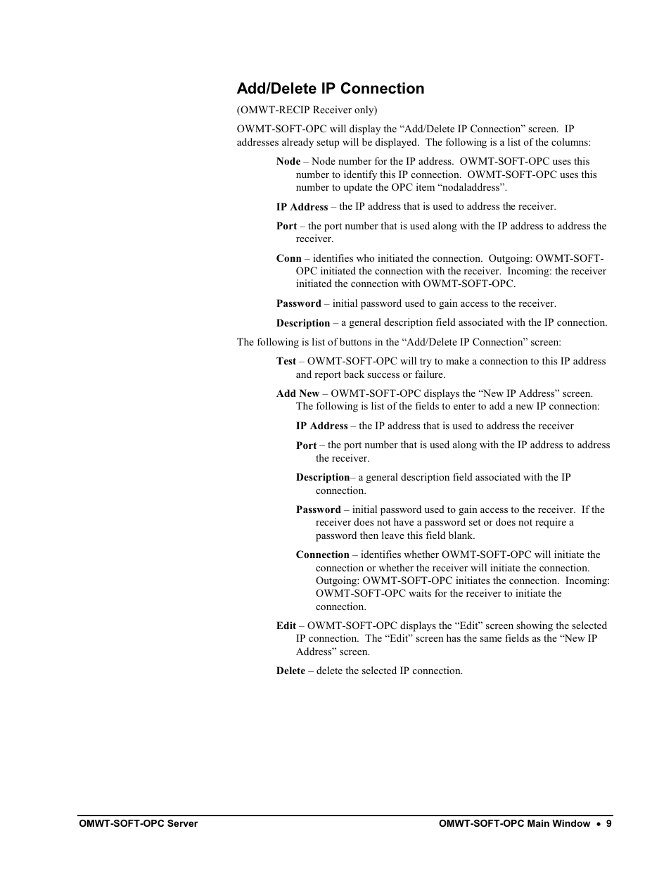 What is opc, Data logging, Diagnostics | Wireless analog output: outputanalogn, Server item names, Add/delete ip connection | Omega Engineering M-4066 User Manual | Page 13 / 63