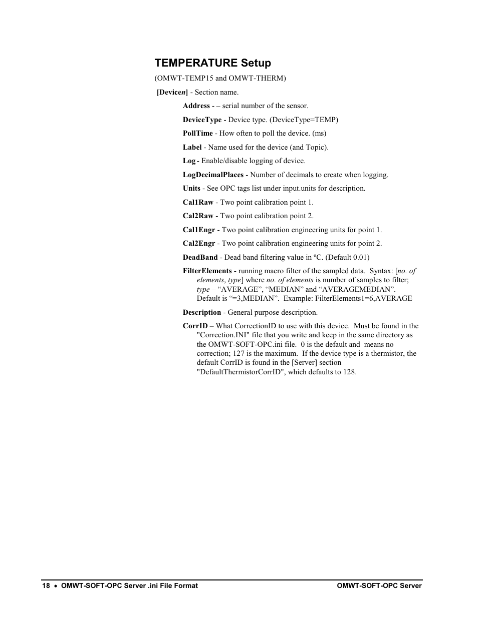 Server, Cannot find and load lowlevel driver, Temperature setup | Omega Engineering M-4066 User Manual | Page 22 / 63