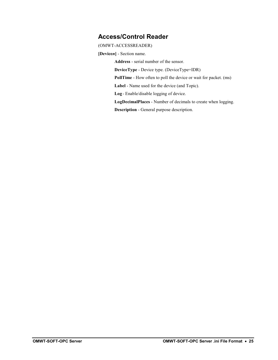 Alarmtemp, Pre-defined thermistor, Access/control reader | Omega Engineering M-4066 User Manual | Page 29 / 63