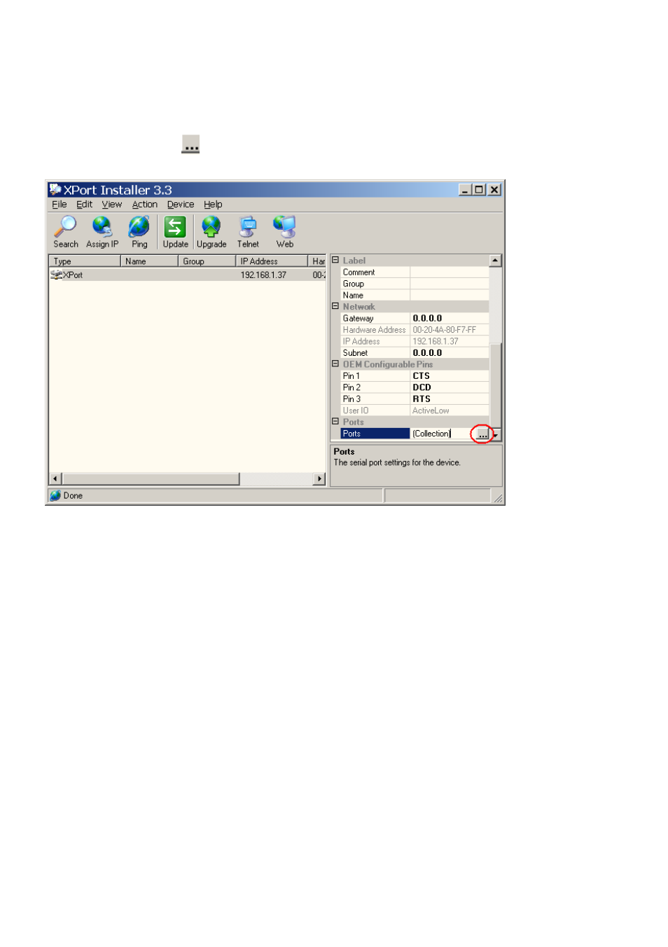 Configuring the netport serial port | Omega Engineering RS232 User Manual | Page 9 / 16