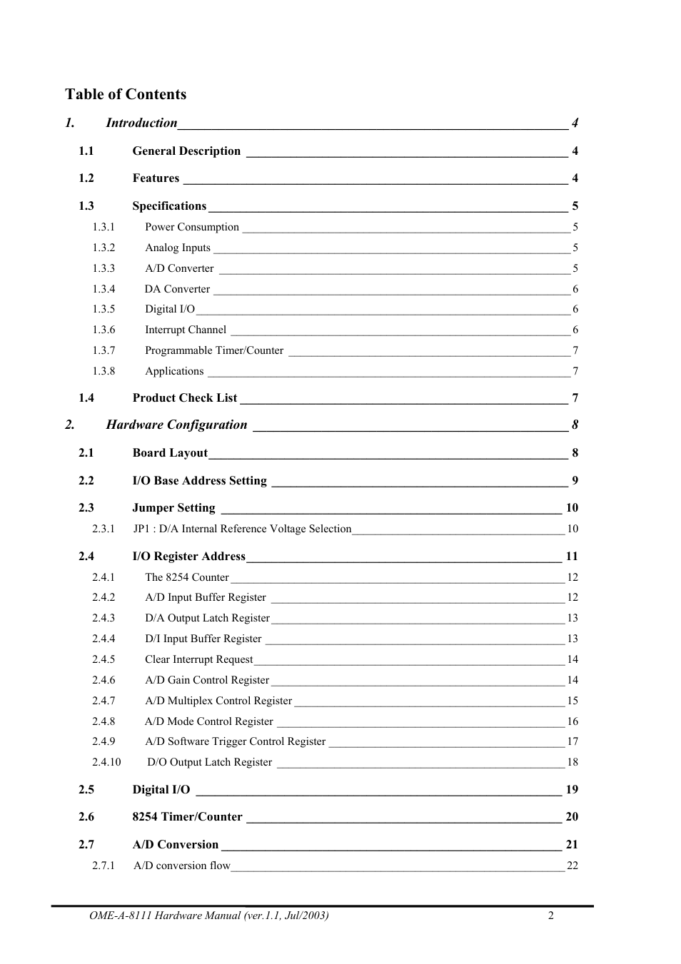 Omega Engineering OME-A8111 User Manual | Page 4 / 34