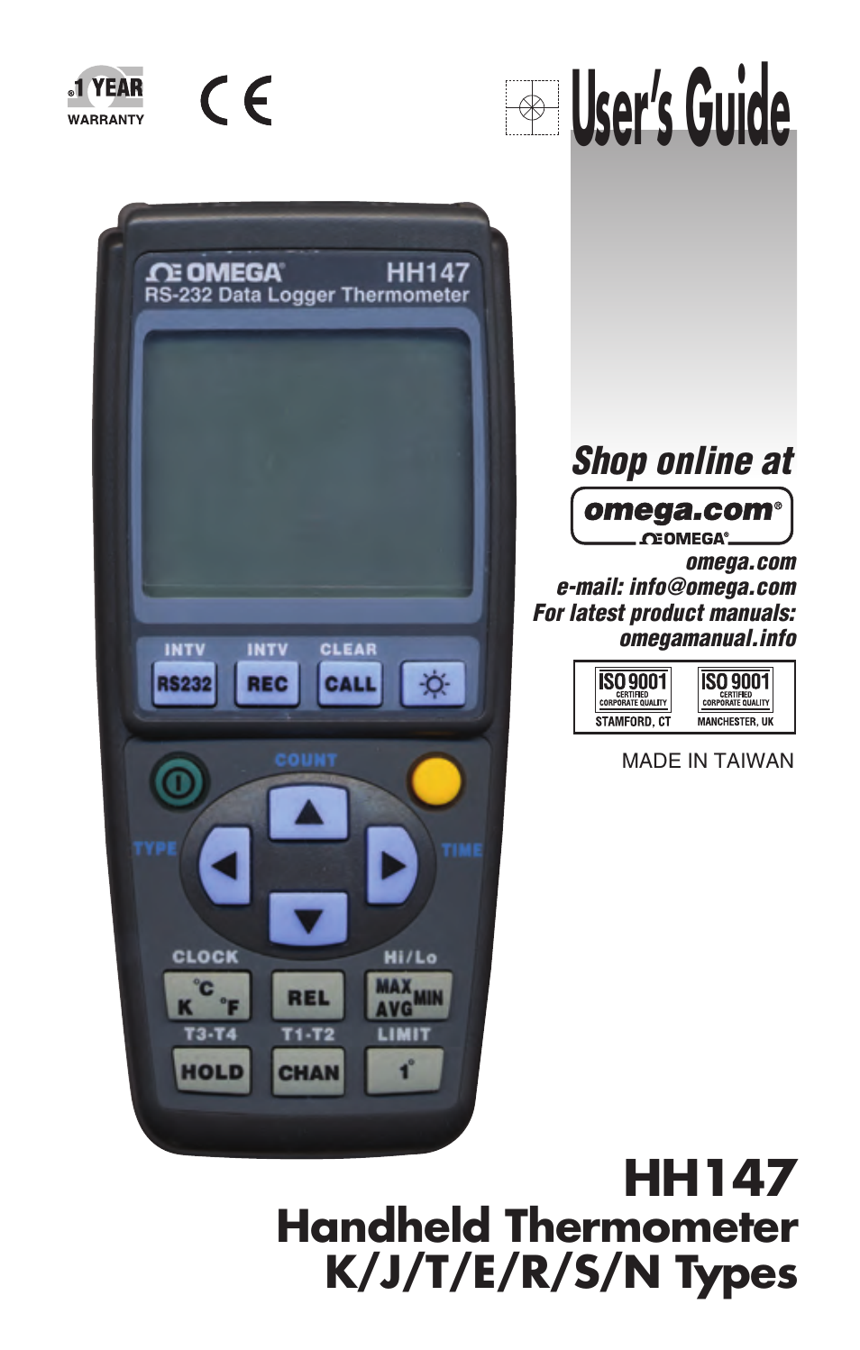 Omega Engineering HH147 User Manual | 40 pages