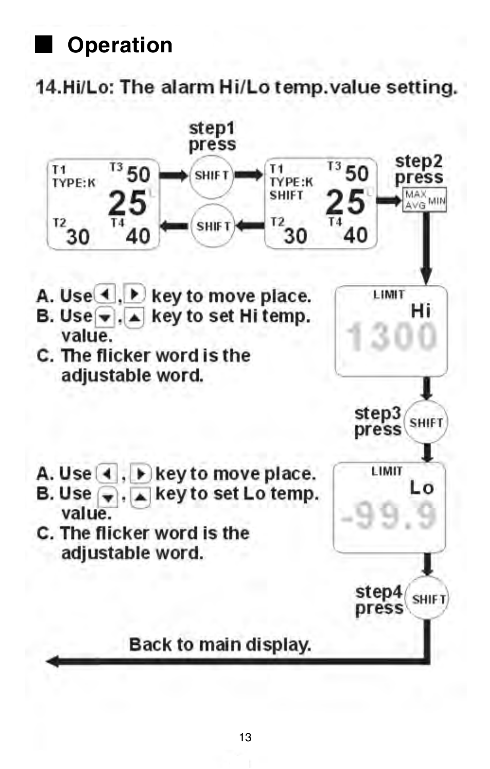 Operation | Omega Engineering HH147 User Manual | Page 16 / 40