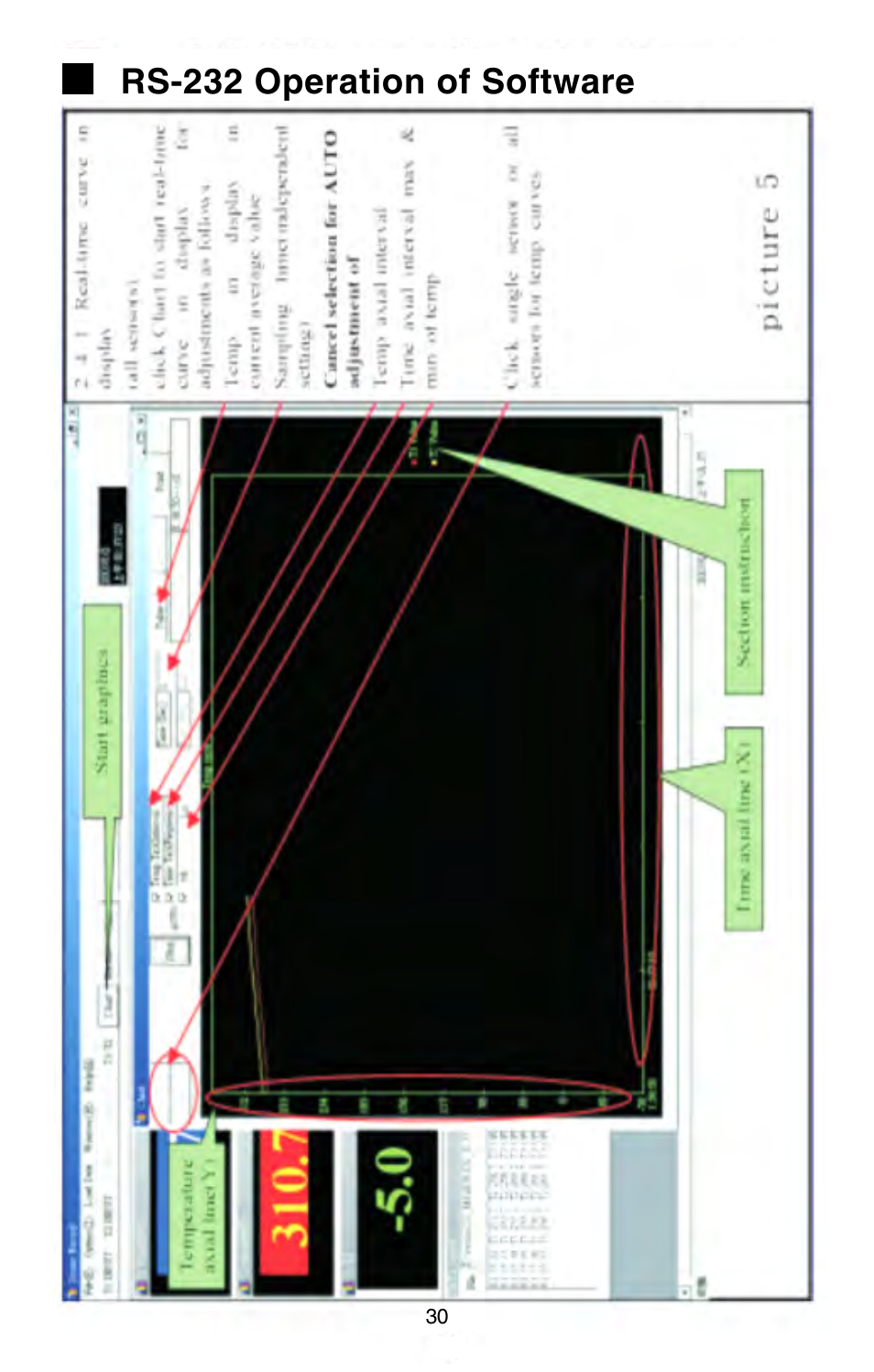 Rs-232 operation of software | Omega Engineering HH147 User Manual | Page 33 / 40