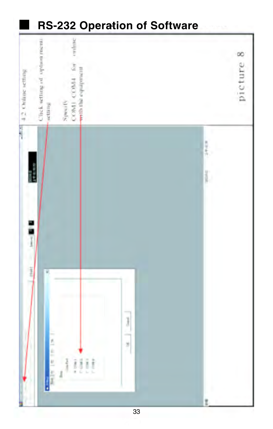 Rs-232 operation of software | Omega Engineering HH147 User Manual | Page 36 / 40