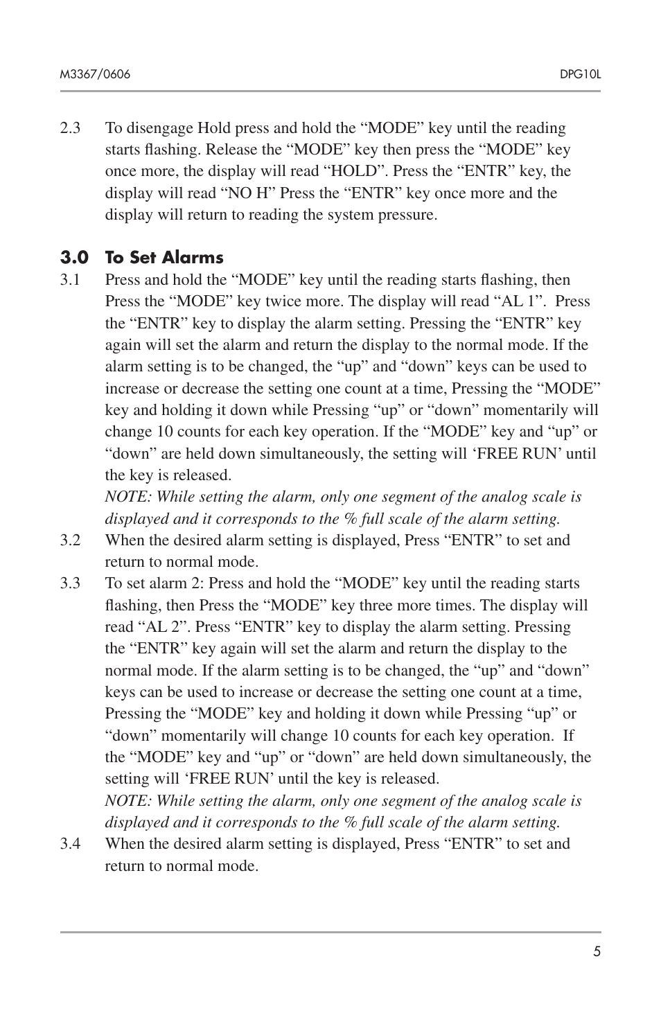 Omega Engineering DPG10L User Manual | Page 7 / 12