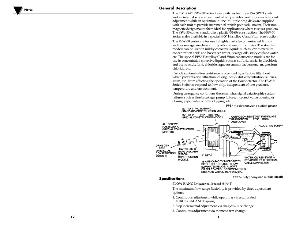 Omega Engineering FSW-50 User Manual | Page 3 / 8