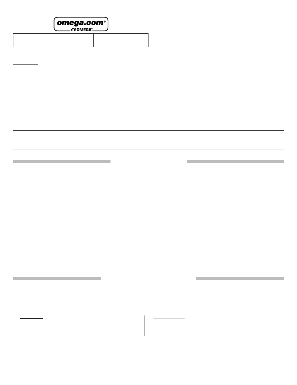 Warranty/disclaimer, Return requests / inquiries, Omeganet | Omega Engineering U24Y101 User Manual | Page 2 / 2