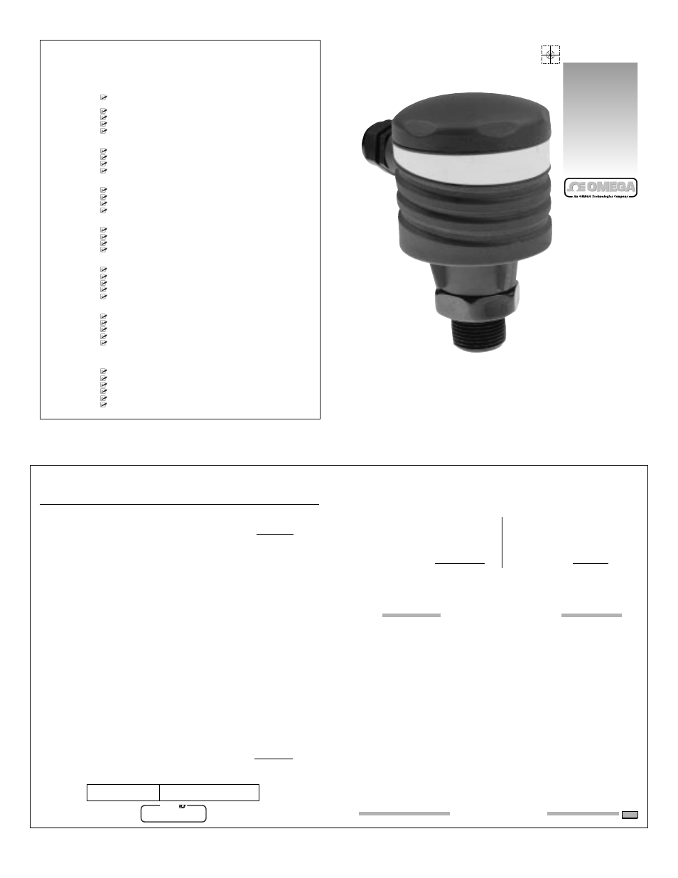 Omega Engineering ULTRASONIC LEVEL TRANSMITTER LVU-90 User Manual | 6 pages