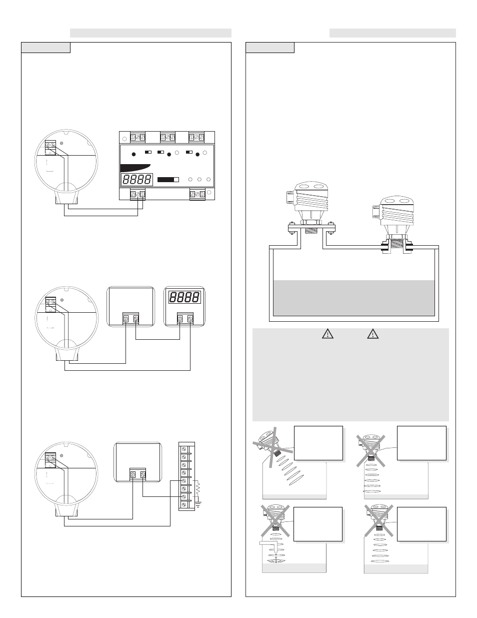 Wiring installation, Step four step five | Omega Engineering ULTRASONIC LEVEL TRANSMITTER LVU-90 User Manual | Page 4 / 6