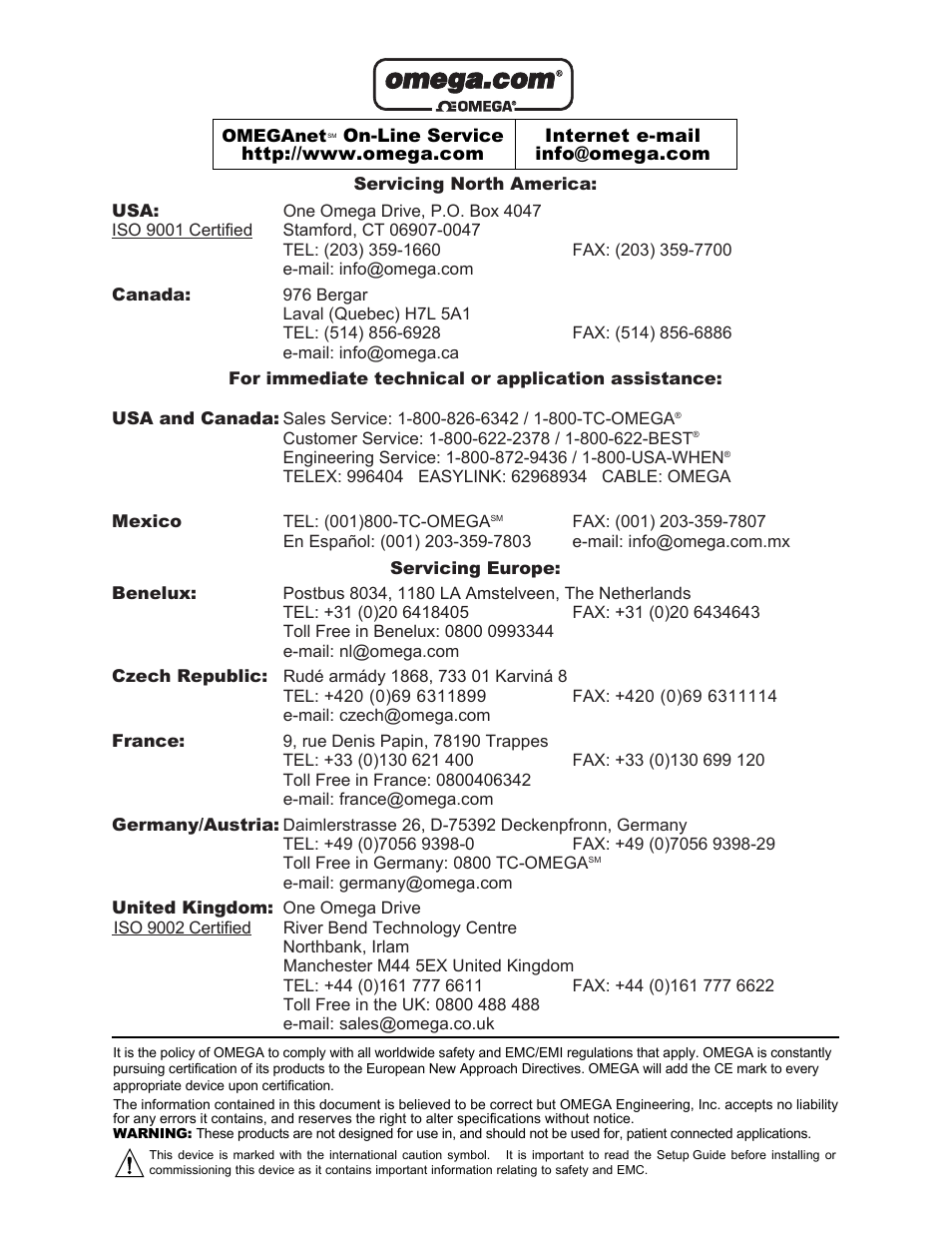 Omega Engineering DIN-RAIL DRN-PS-750 User Manual | Page 2 / 18