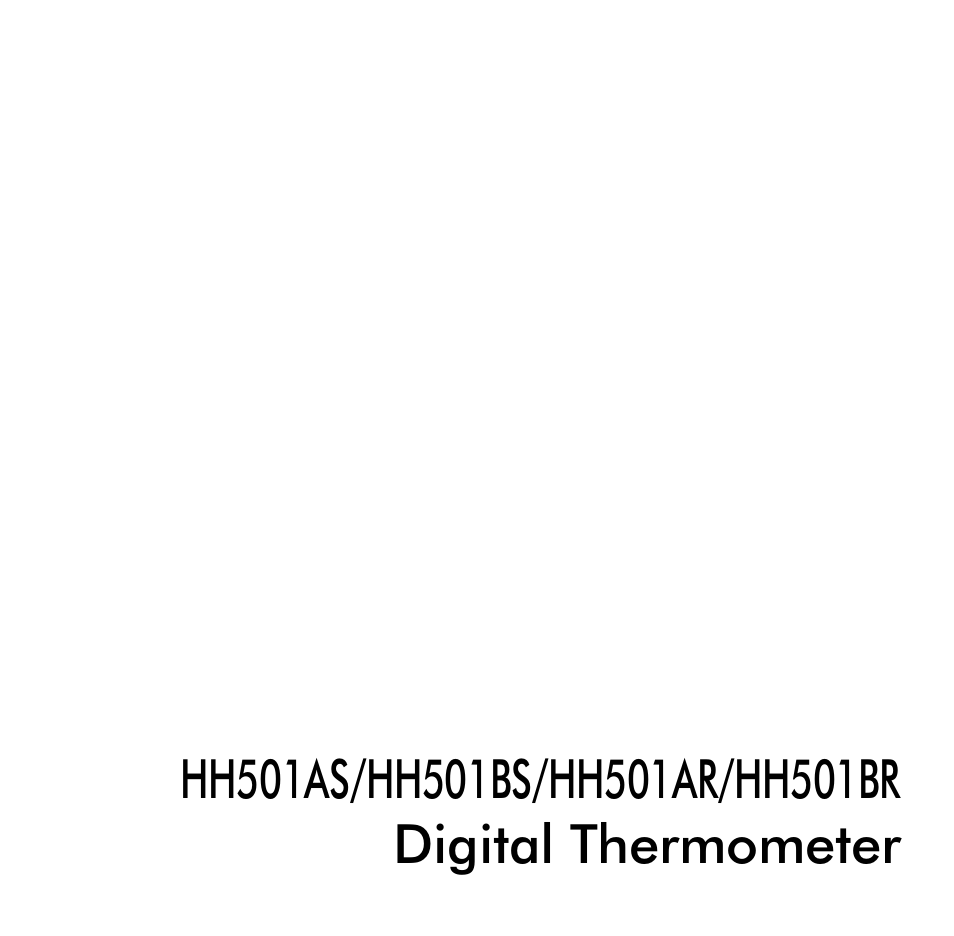Omega Engineering HH501BR User Manual | 14 pages