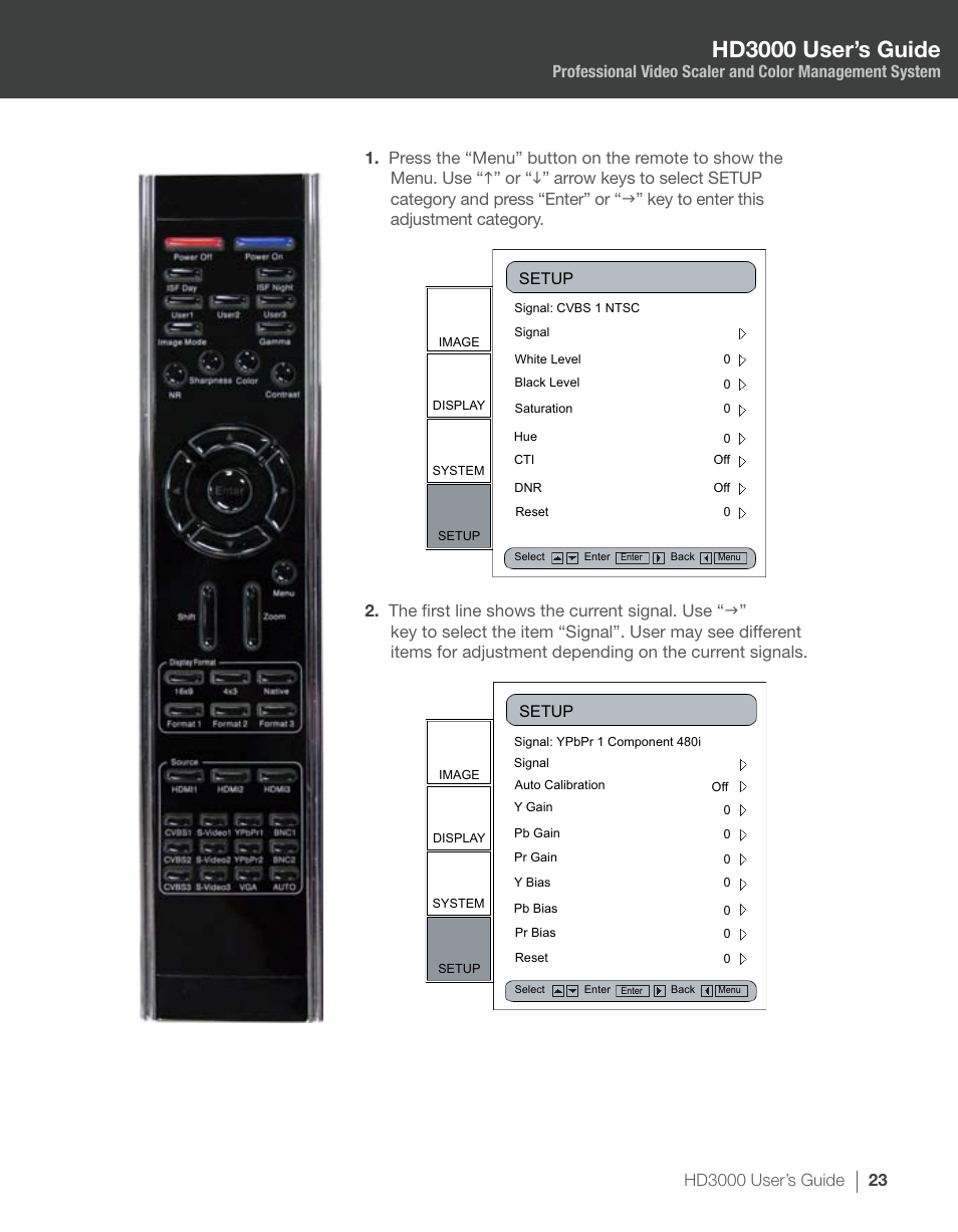 Hd3000 user’s guide | Optoma HD3000 User Manual | Page 23 / 62