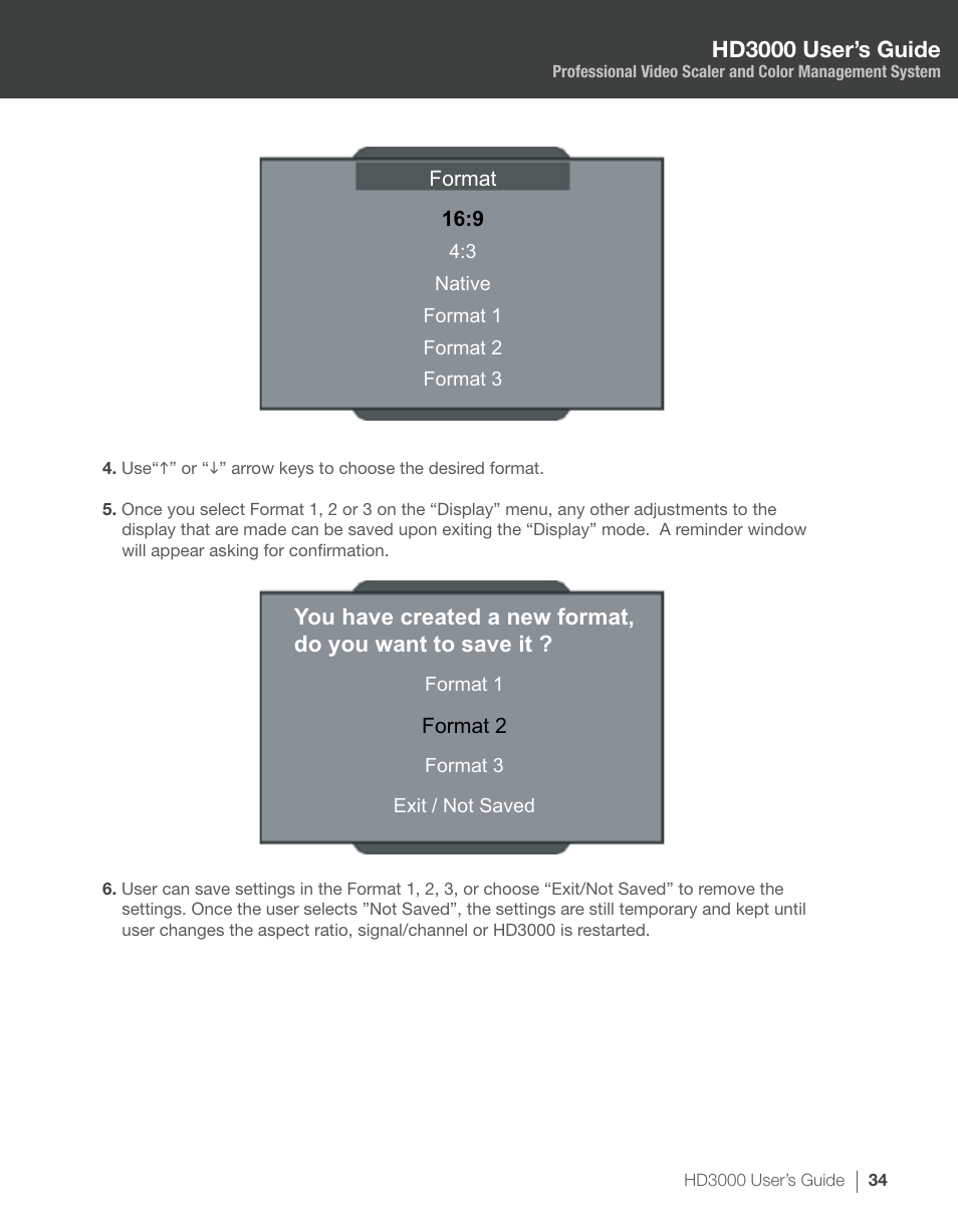 Hd3000 user’s guide | Optoma HD3000 User Manual | Page 34 / 62