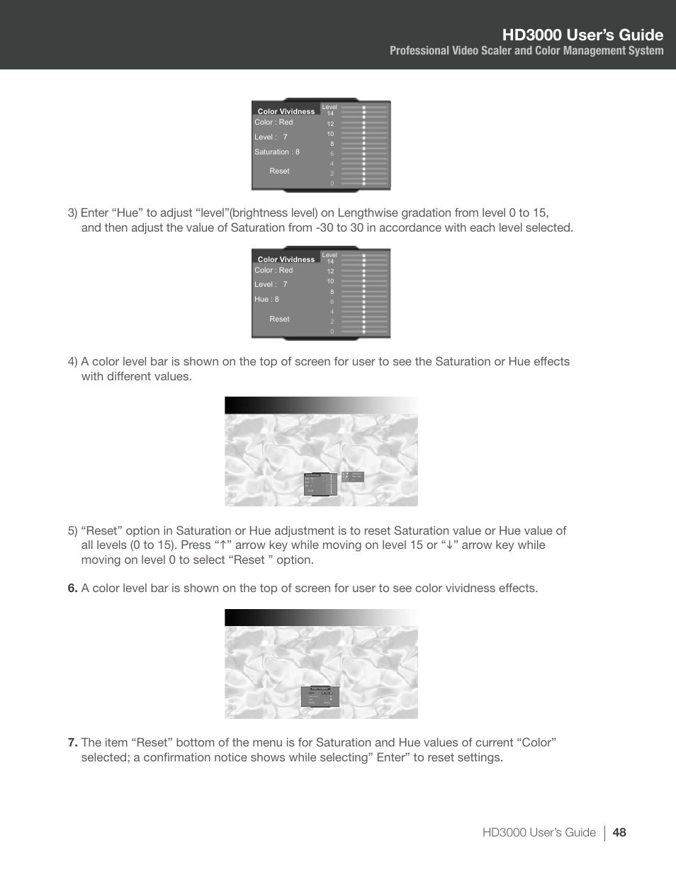 Hd3000 user’s guide | Optoma HD3000 User Manual | Page 48 / 62