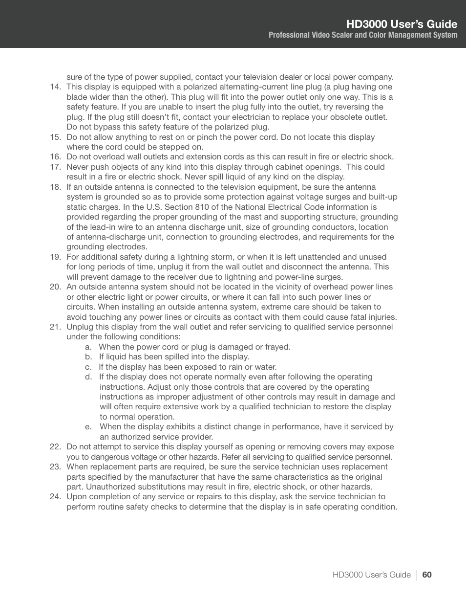 Hd3000 user’s guide | Optoma HD3000 User Manual | Page 60 / 62