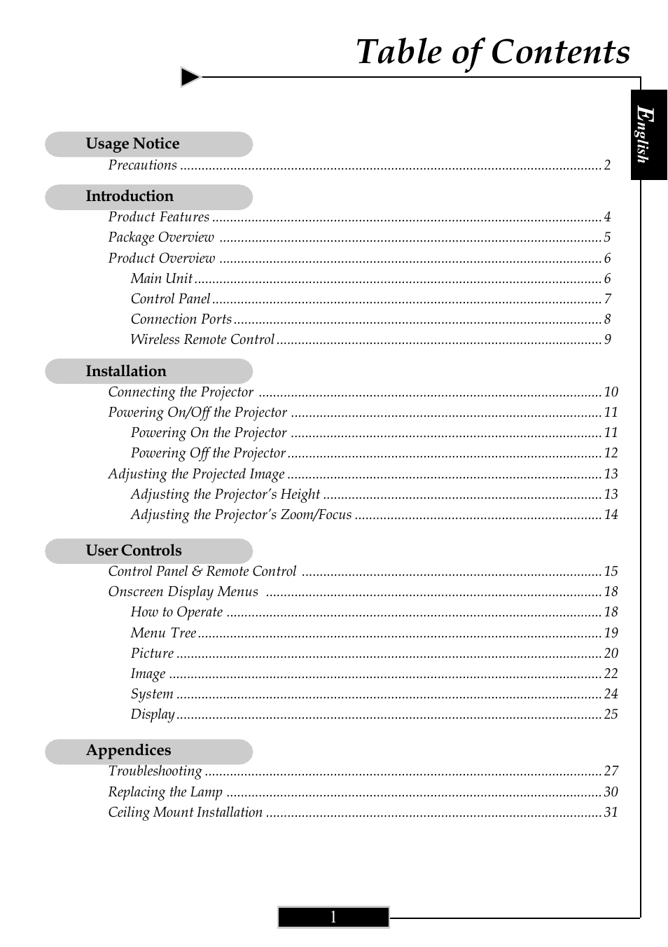 Optoma Optoma ThemeScene H77 User Manual | 31 pages