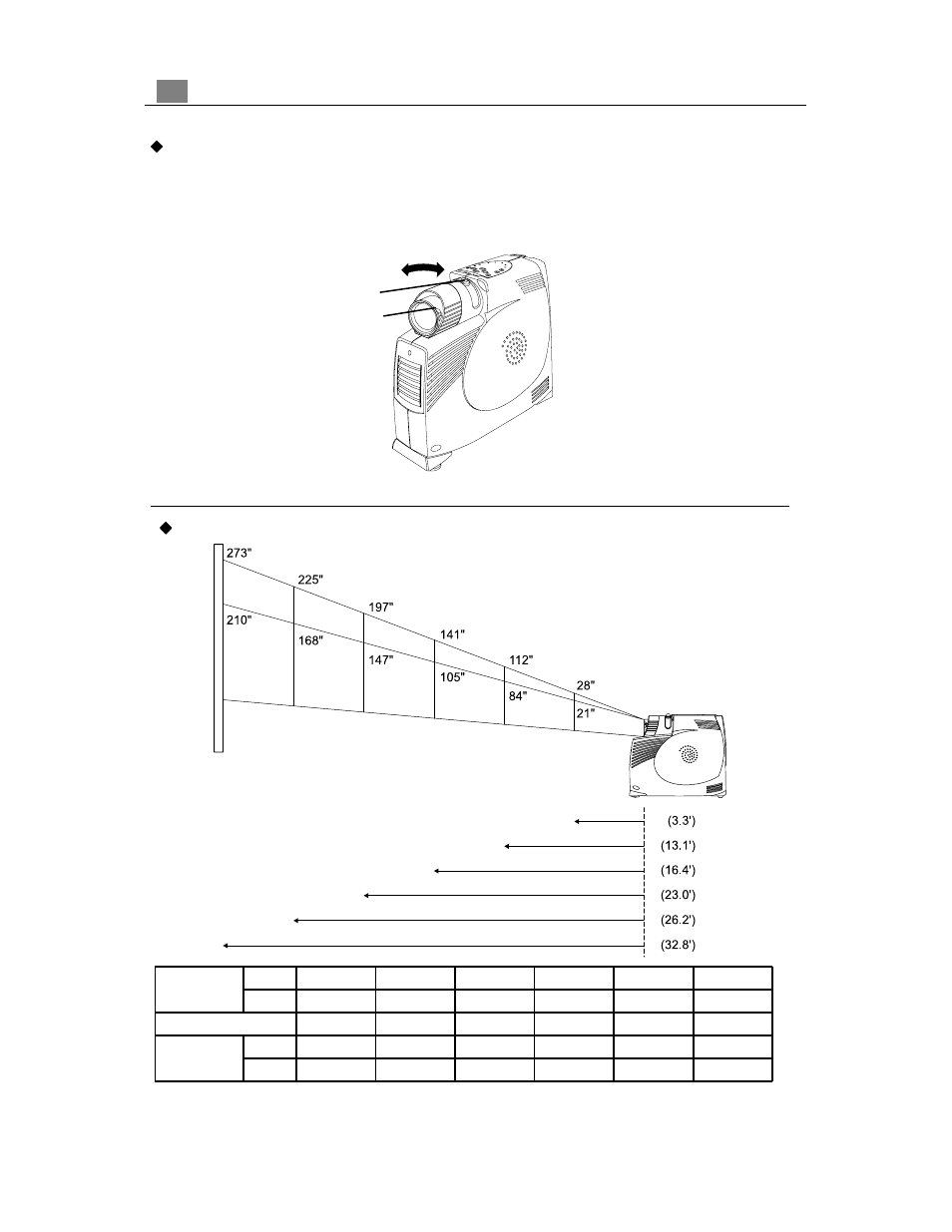 Adjusting the projector focus, Image size adjustment | Optoma Optoma EP718 User Manual | Page 16 / 28