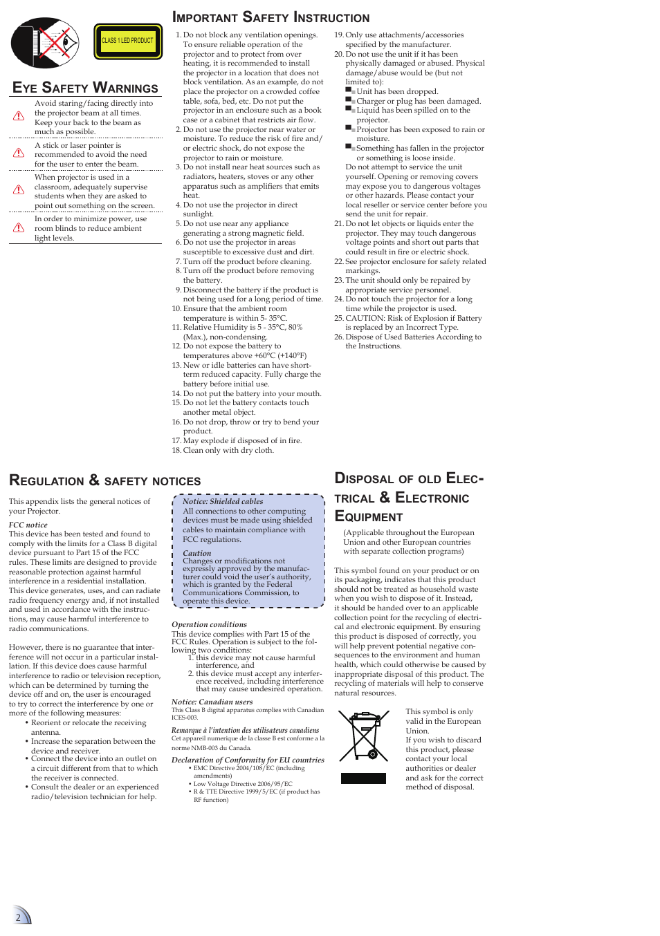 Optoma Optoma Pico PK102 User Manual | Page 2 / 7