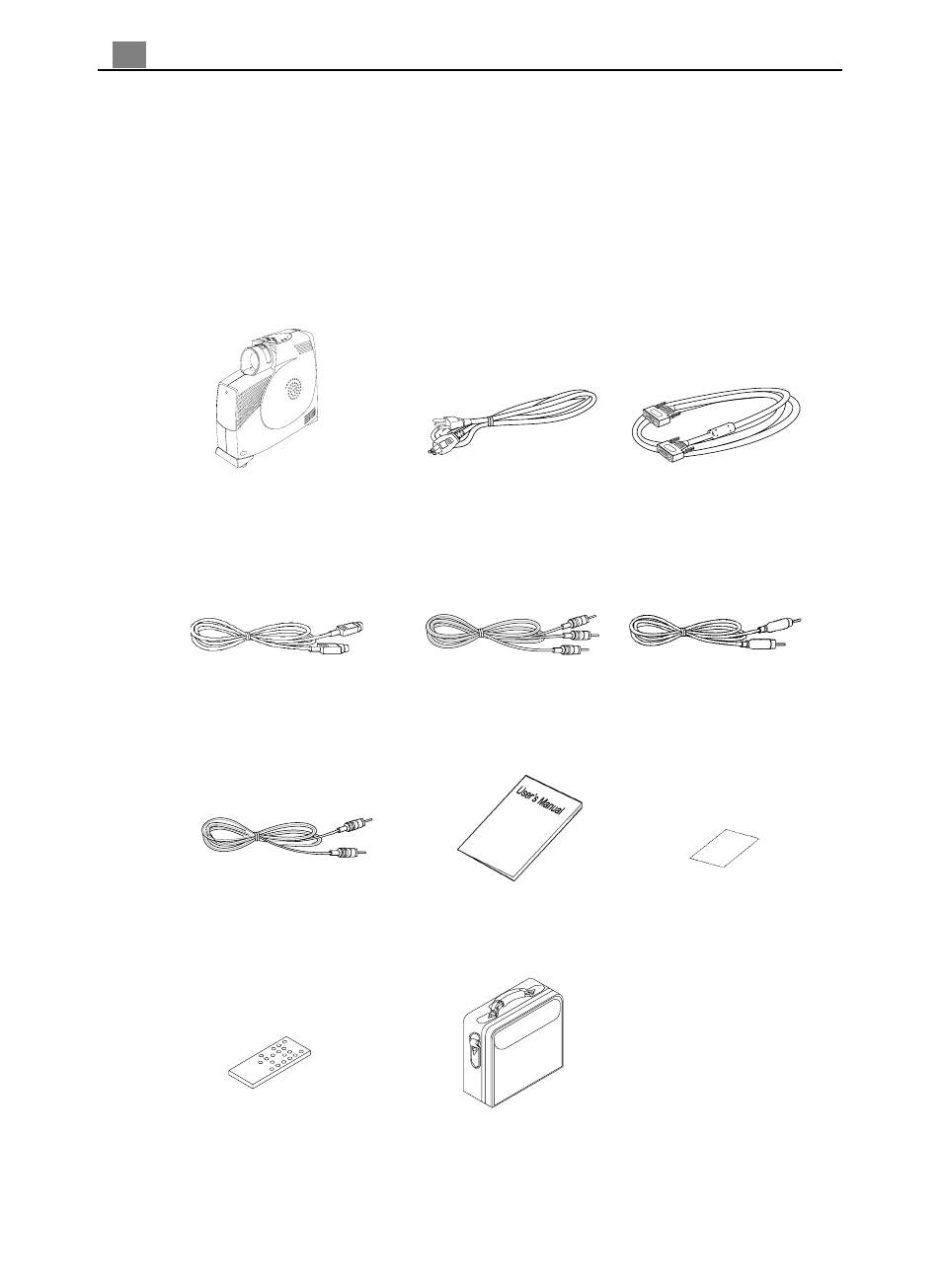 Package overview | Optoma Optoma EP702 User Manual | Page 4 / 27