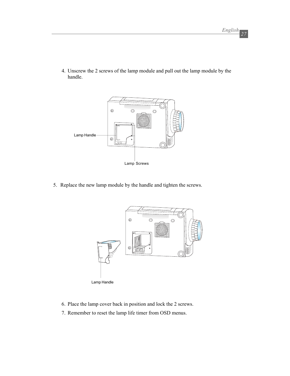 Optoma Optoma EP615H User Manual | Page 27 / 29