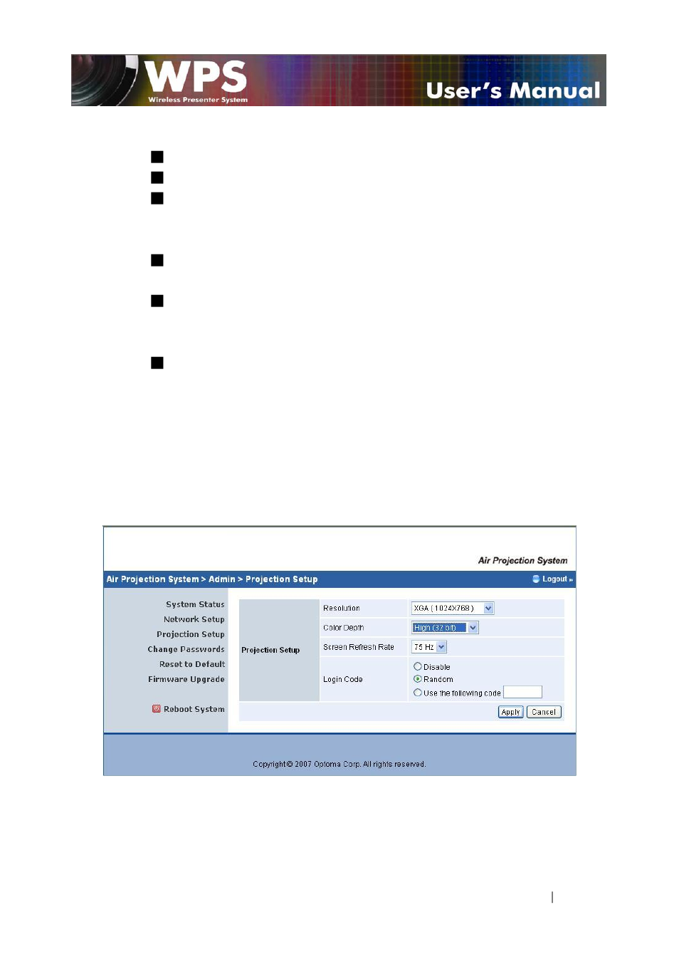 Optoma TX778W User Manual | Page 21 / 26
