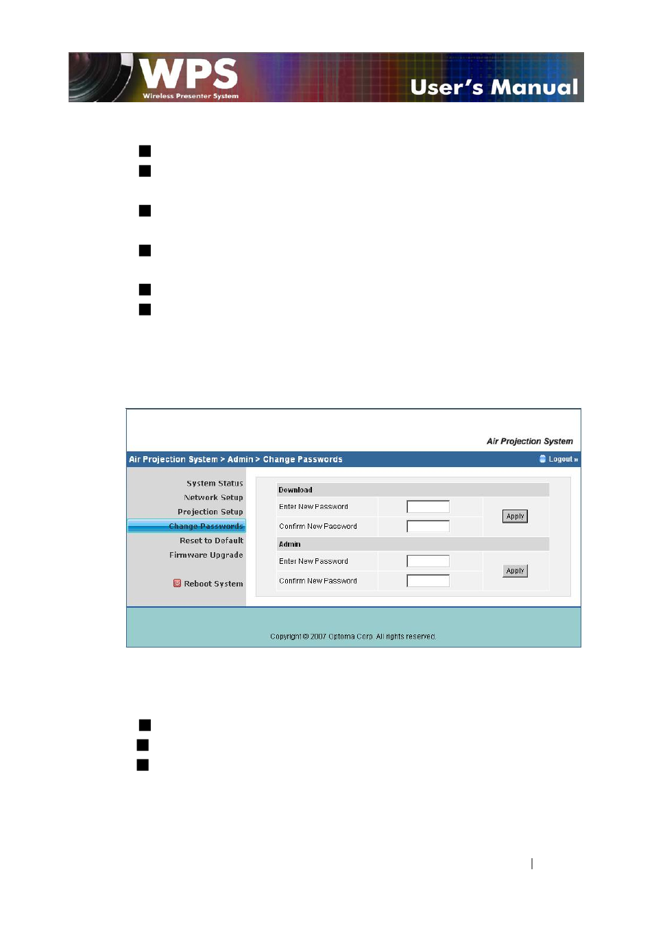 Optoma TX778W User Manual | Page 22 / 26