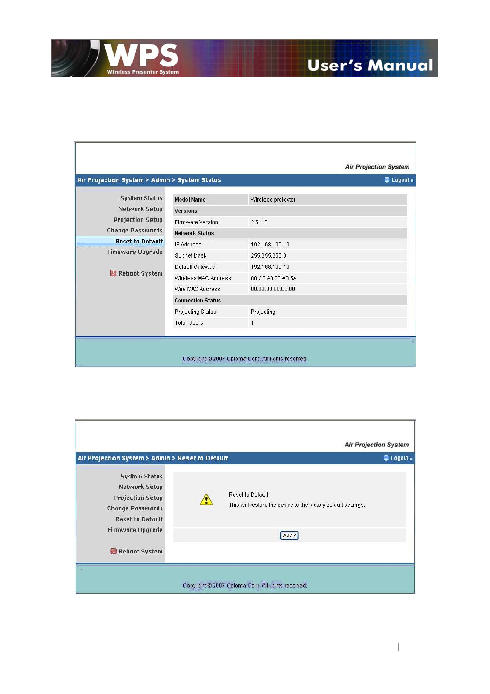 Optoma TX778W User Manual | Page 23 / 26