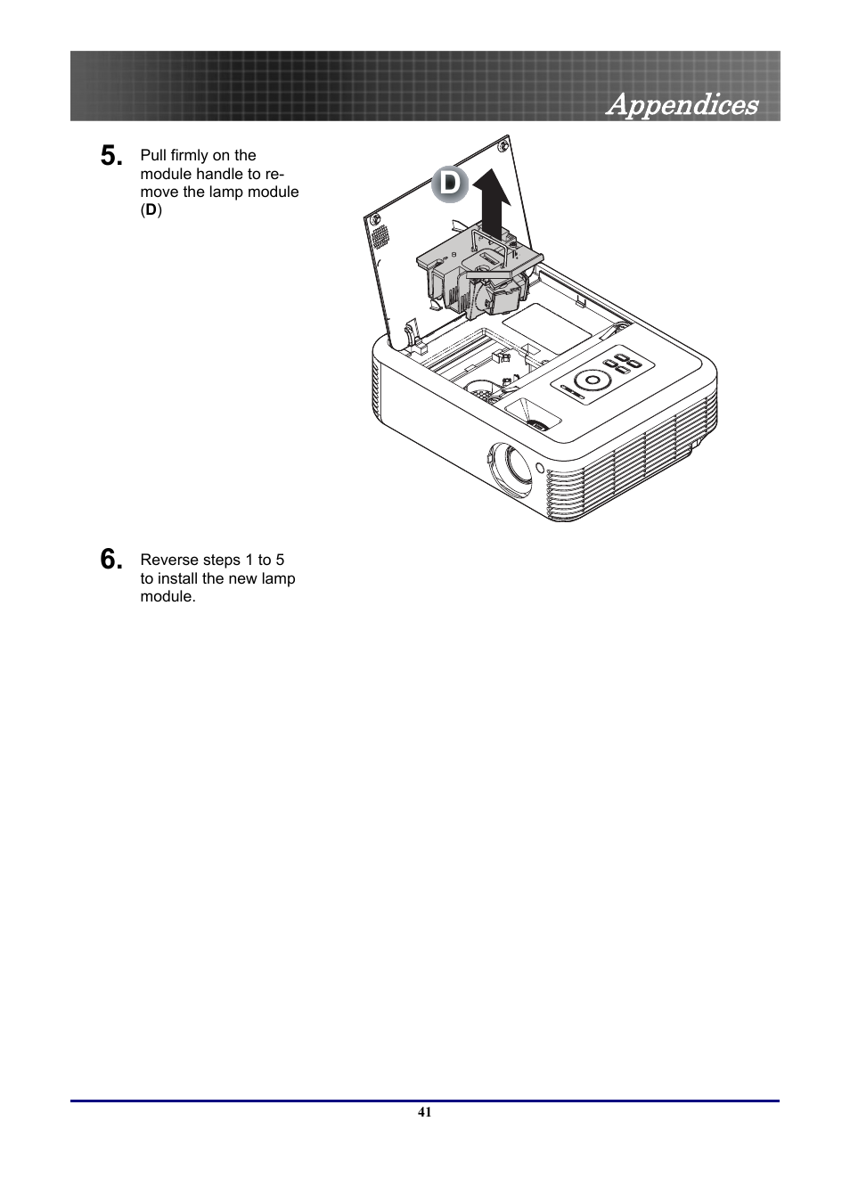 Appendices | Optoma Optoma EP771 User Manual | Page 41 / 53