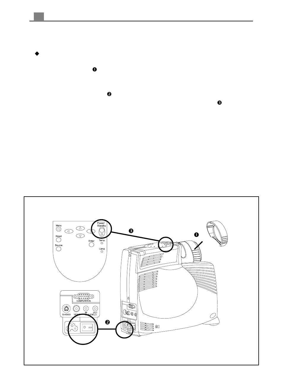 Power on/off the projection display, Powering on the projection display | Optoma Optoma EP705H User Manual | Page 12 / 27
