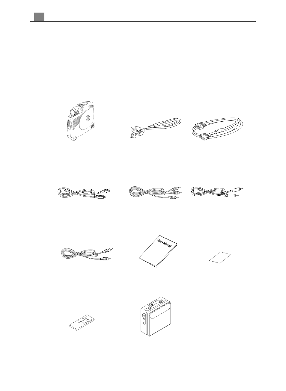 Package overview | Optoma Optoma EP705H User Manual | Page 4 / 27