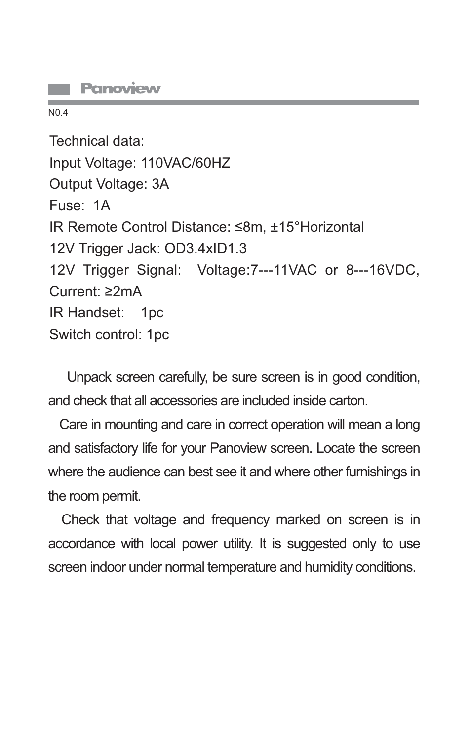 Optoma Panoview Graywolf II User Manual | Page 5 / 10