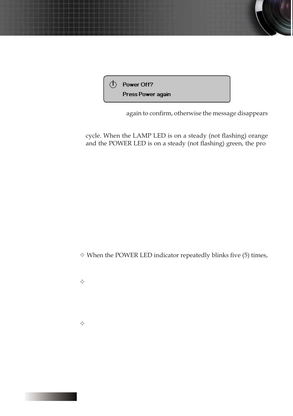 Installation, Powering off the projector, Warning indicator | Optoma Optoma TXR774 User Manual | Page 16 / 68