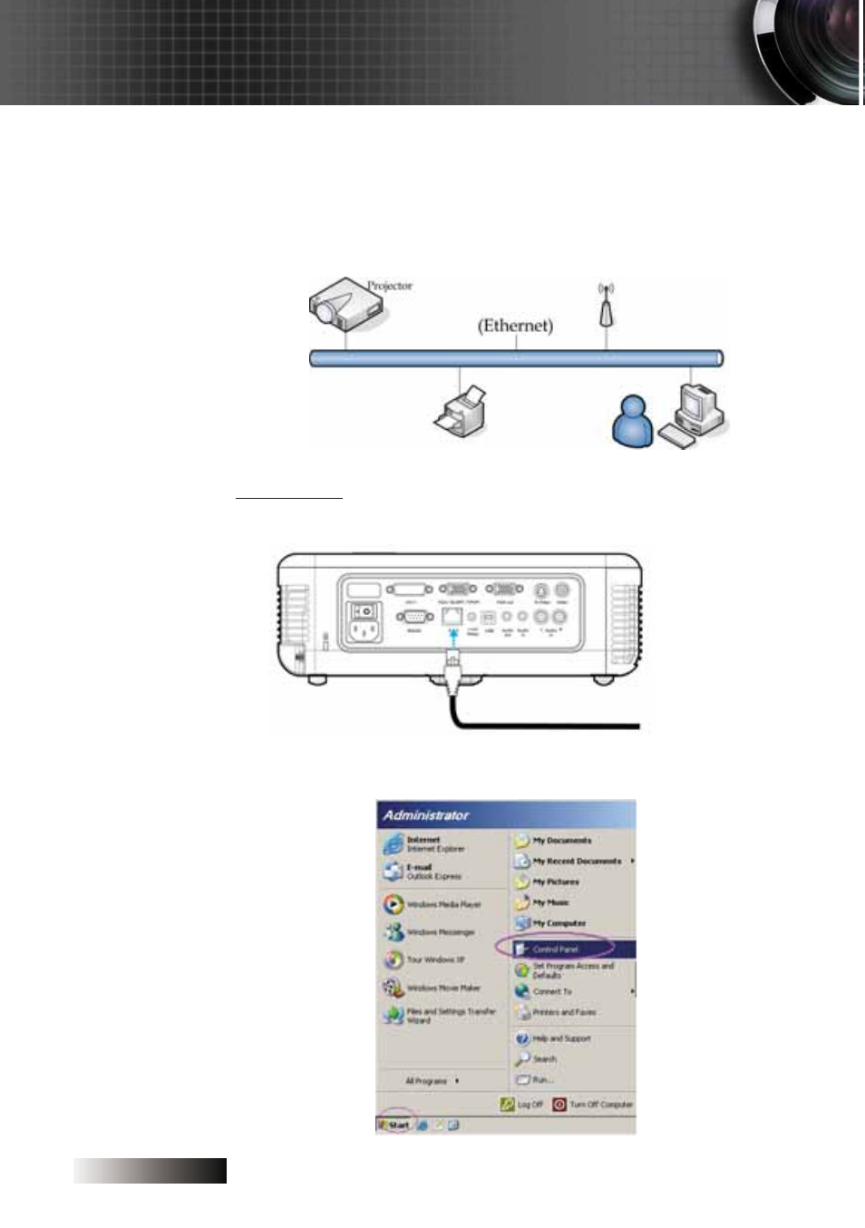 User controls, Lan_rj45 (rj45 models only) | Optoma Optoma TXR774 User Manual | Page 48 / 68