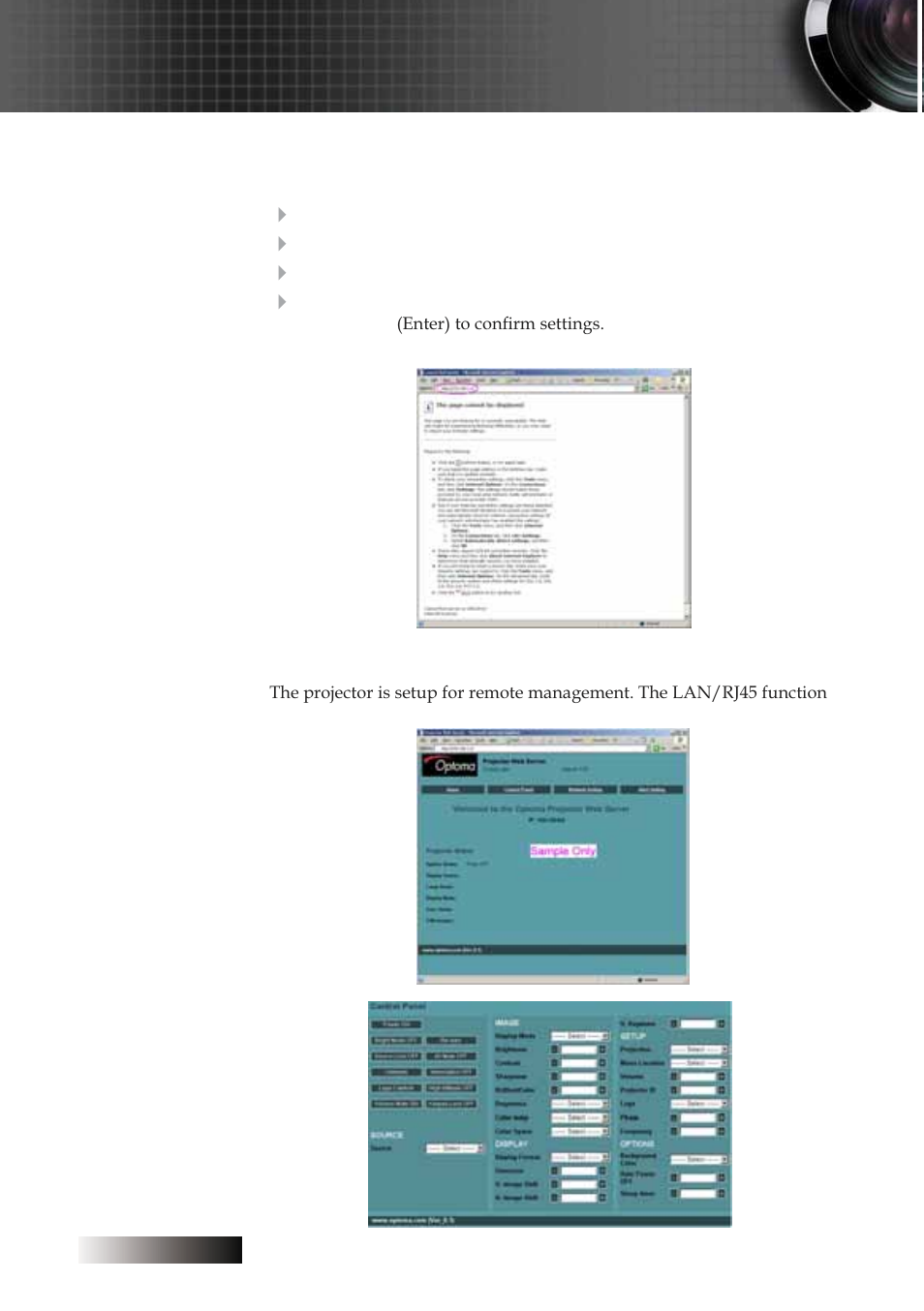 User controls | Optoma Optoma TXR774 User Manual | Page 50 / 68