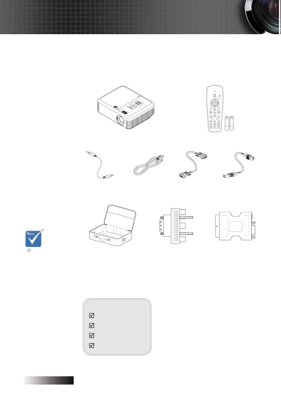 Introduction, Package overview | Optoma Optoma TXR774 User Manual | Page 8 / 68