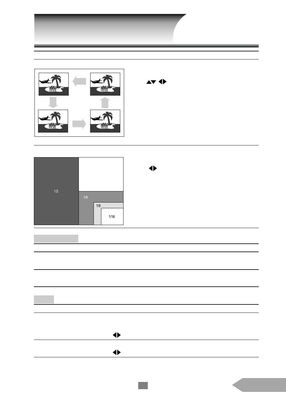 Menu, Language, Misc | Optoma EP652A User Manual | Page 19 / 25